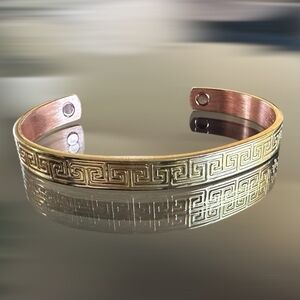 Magnetic Copper Bracelet Healing | Unisex Large Wrist Bangle | Therapy